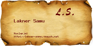 Lakner Samu névjegykártya